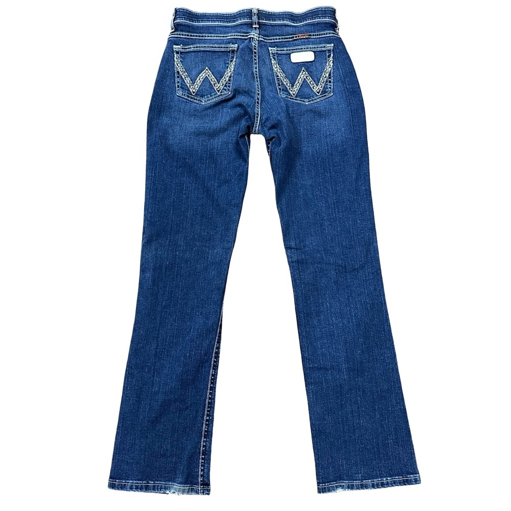 Wrangler Dark Blue Women's Bootcut Jeans with Signature Pocket Stitch